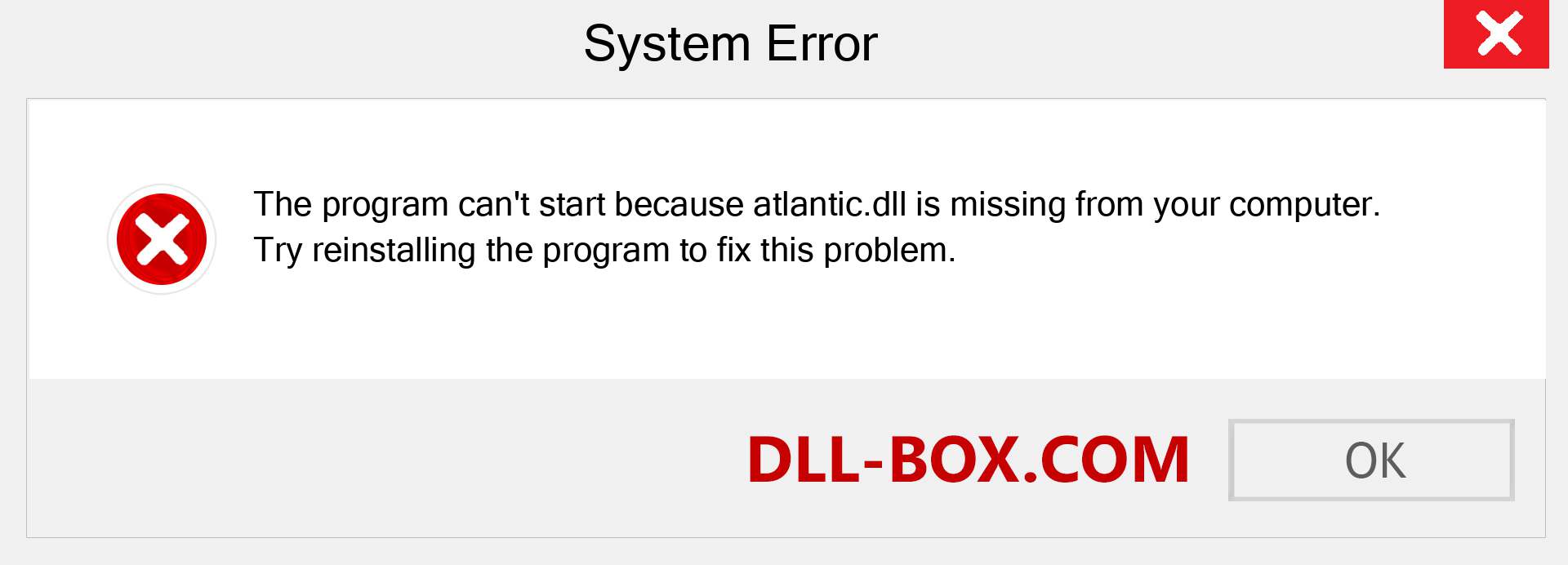  atlantic.dll file is missing?. Download for Windows 7, 8, 10 - Fix  atlantic dll Missing Error on Windows, photos, images